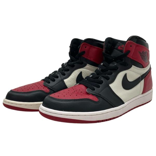 【中古】NIKE | ナイキ AIR JORDAN 1 RETRO HIGH OG BRED TOE スニーカー 555088-610 レッド×ブラック×ホワイト 28cm【尾張小牧店】