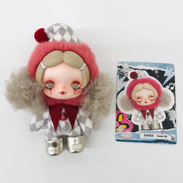 【中古】 POPMART フィギュア Mask Off SKULLPANDA Off Modeシリーズ ぬいぐるみキーホルダー【フィギュア】【加古川物流】