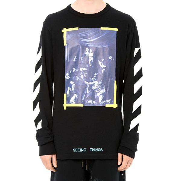 OFF-WHITE オフホワイト 長袖 Tシャツ ブラック omab001f17185016 110 OFF-WHITE オフホワイト 長袖 Tシャツ ブラック omab001f17185016 110