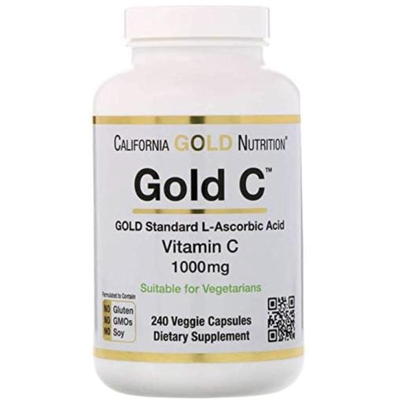 California Gold  Nutrition ベジタリアンカプセル  ビタミンC 1,000 mg 240錠