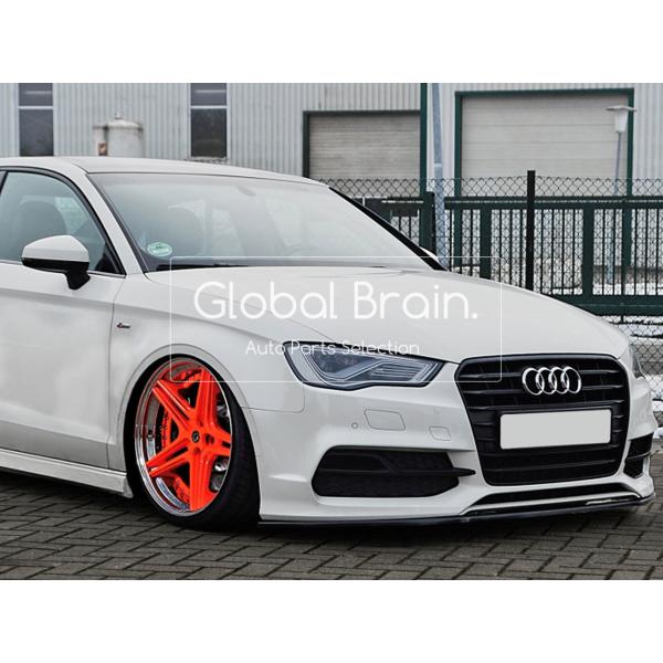2012- アウディ A3 8V Sライン S3 セダン フロント スプリッター スポイラー