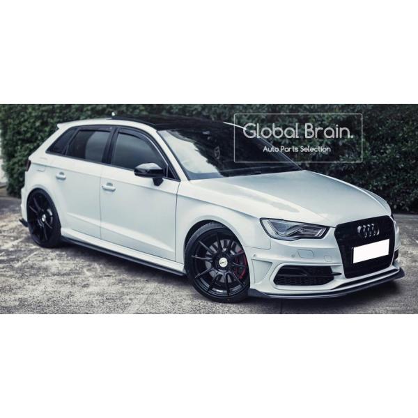 アウディ A3 8V Sライン / S3 前期 スポーツバック サイド スカート 用 ウィングレット エクステンション