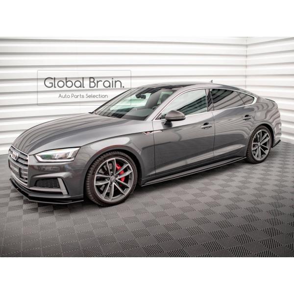 ブラック アウディ a3 s3 a4 s4 a5 s5 rs5 サイドステップ globalbrain_audi-a5-f5-sline-