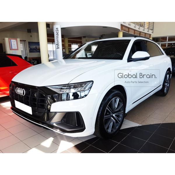 Audi（アウディ） Q8 リア バンパー プロテクター ガード シルバー