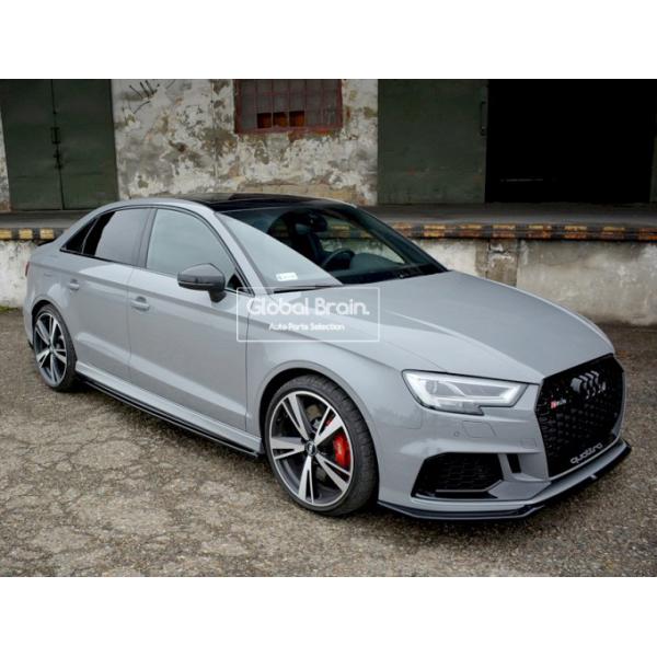 アウディ RS3 8V 後期 セダン サイド スカート カバー スポイラー