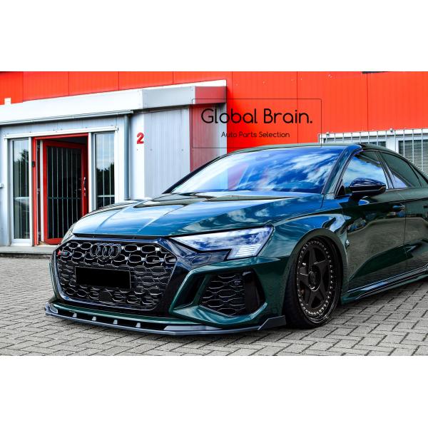アウディ RS3 8Y スポーツバック セダン フロント リップ スポイラー+ ウィングレット