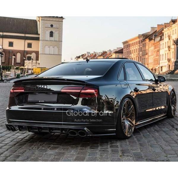 Audi アウディ S8 プラス D4 後期 リア サイド スプリッター スパッツ 