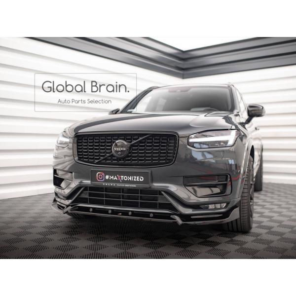 2019- ボルボ XC90 後期 Rデザイン フロント リップ スポイラー V2