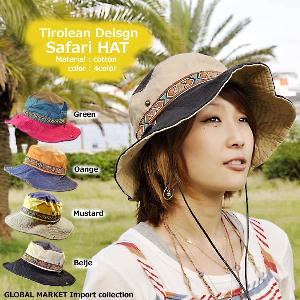 サファリハット ハット Uv 帽子 日よけ Hat メンズ レディース アウトドア フェス 紫外線 対策 Ht 0048 Globalmarket 通販 Yahoo ショッピング