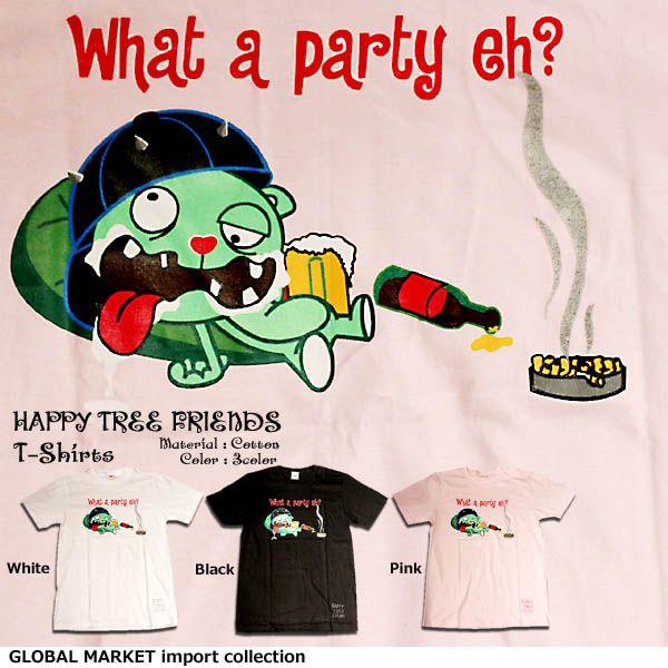 Tシャツ Happy Tree Friends T Shirts ハッピーツリーフレンズ St 0127 Globalmarket 通販 Yahoo ショッピング