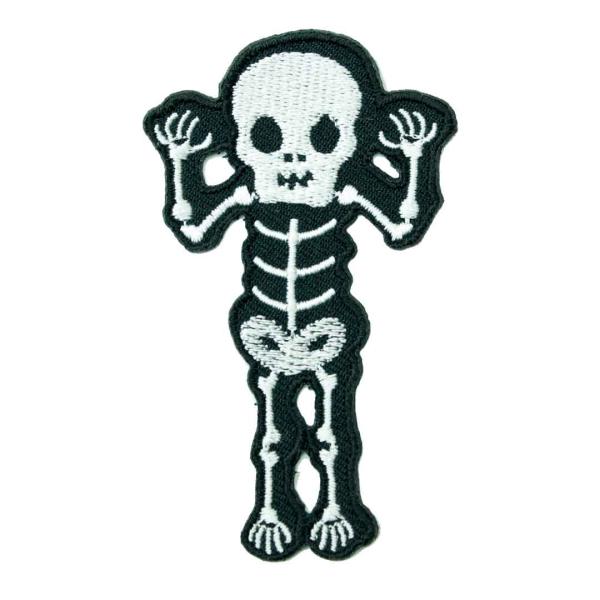 ワッペン ガイコツ しゃれこうべ 骸骨 かわいい キャラクター 筋骨 アップリケ わっぺん アイロンで簡単貼り付け Wa0352 Globalmarket 通販 Yahoo ショッピング