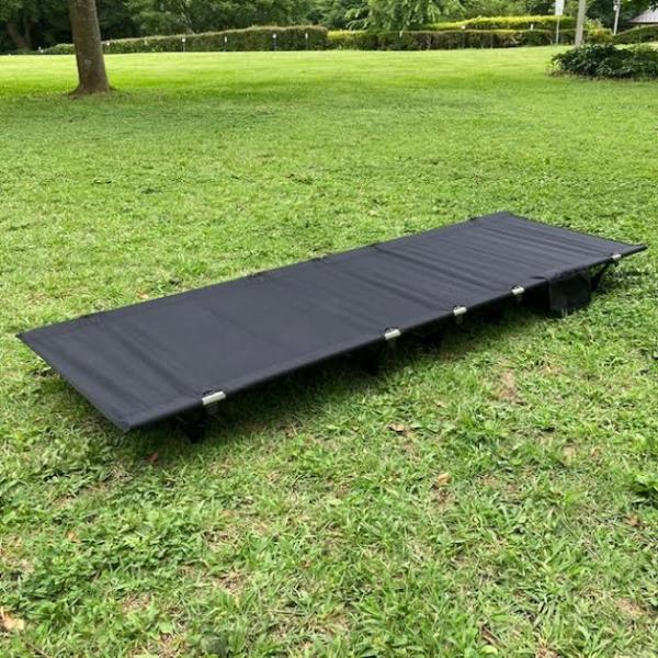 アルミコット　黒　GEJ-LCB　ローコット　アウトドアベッド　簡易ベッド　ソロキャンプ　爆買