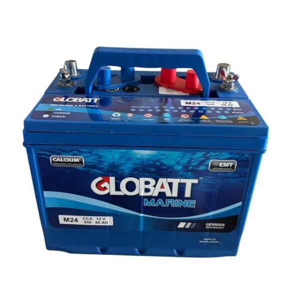ディープサイクルバッテリー　グロバット  M24  80AH マリンバッテリー　エレキ　ソーラー　キャンプ キャンピングカー
