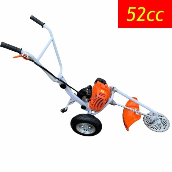 タイヤ付エンジン草刈機 手押し草刈り機　最強52cc チップソー タイヤ付エンジン草刈機 手押し草刈り機 らくらく作業 最強52cc
