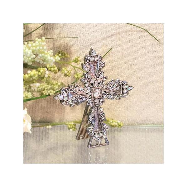 十字架 ミニ置物 クリスタル ビクトリアン クロスB : グロリアス