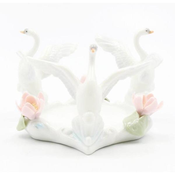 新品未使用 キャンドル オーナメント ② 白鳥＆ローズ キャンドルホルダー ♪2個セット♪（＠2,600円
