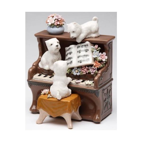オルゴール ピアノと3匹の犬 陶磁器 キャロルキング 君の友だち オルゴール ピアノと3匹の犬 陶磁器 キャロルキング 君の友だち