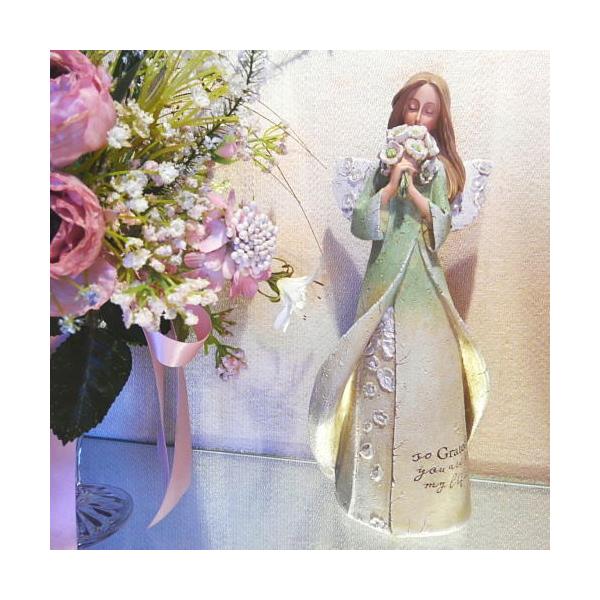 ☆特別ご奉仕価格☆天使の置物 ケアレンH. 花束を持つ エンジェル