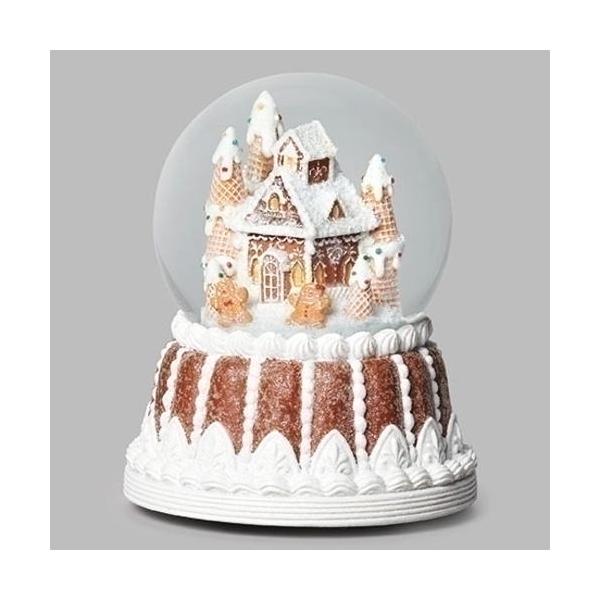 ジンジャーブレッド・ハウスの前には、ジンジャーブレッドマン達の姿も可愛いスノードームです！土台は、美味しそうな生クリームが縁取られたケーキが模られています♪サイズ(cm)：　高さ14.6X直径11.4材質：　レジン、ガラス、メタルオルゴール...