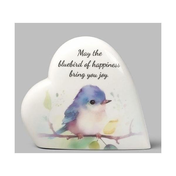 "May the bluebird of happiness bring you joy."「幸せの青い鳥があなたに喜びをもたらしますように」喜びと希望を優しく想わせる「ブルーバード・オブ・ハッピネス・ミュージカルハート」は、心温まる贈り物...