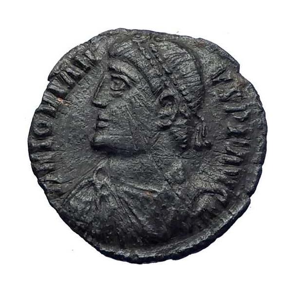 ジョヴィアン 363年 希少な本物の古代ローマコイン 花輪 i73220