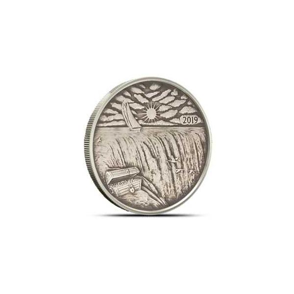 2019年 - アンティーク 1オンス .999純銀 Ends of the Earth Silverbug Island Silver