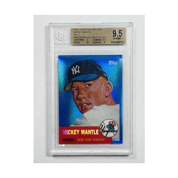 2008 TOPPS FACTORY SET ミッキー・マントル #MMR53 ブルーリフラクター BGS 9.5