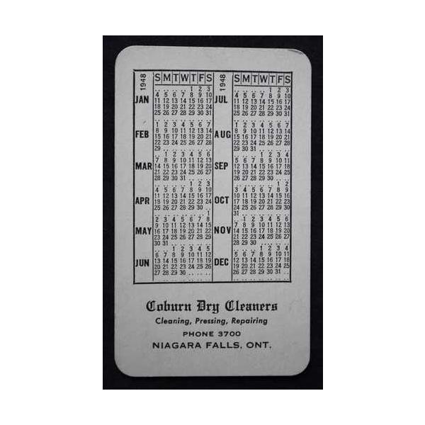 1948年製 COBURN DRY CLEANERS 1832 Ferry St., A. Mingle Niagara Falls カレンダー掲載