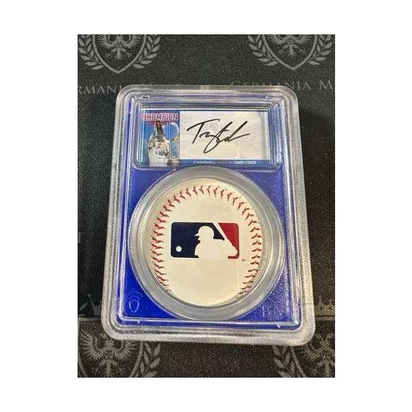 2024年 ニウエ 1オンス シルバー MLB PCGS PR70 トミー・エドマン直筆サイン入り セレブリティミント