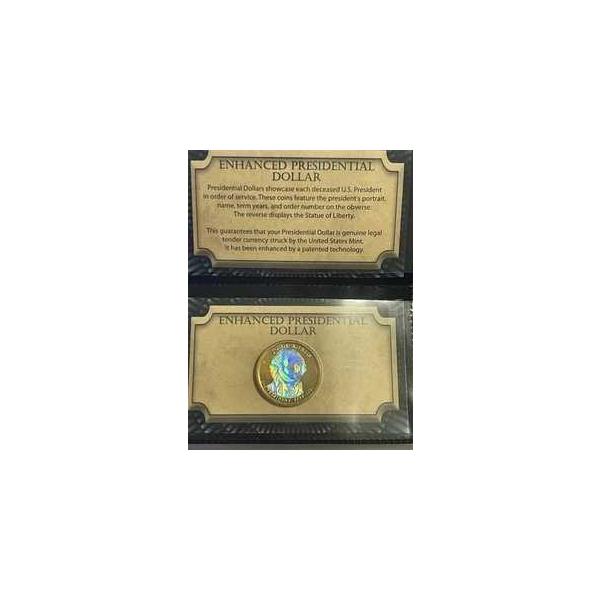 2007年 ジョン・アダムズ大統領記念硬貨（強化ホログラム加工）