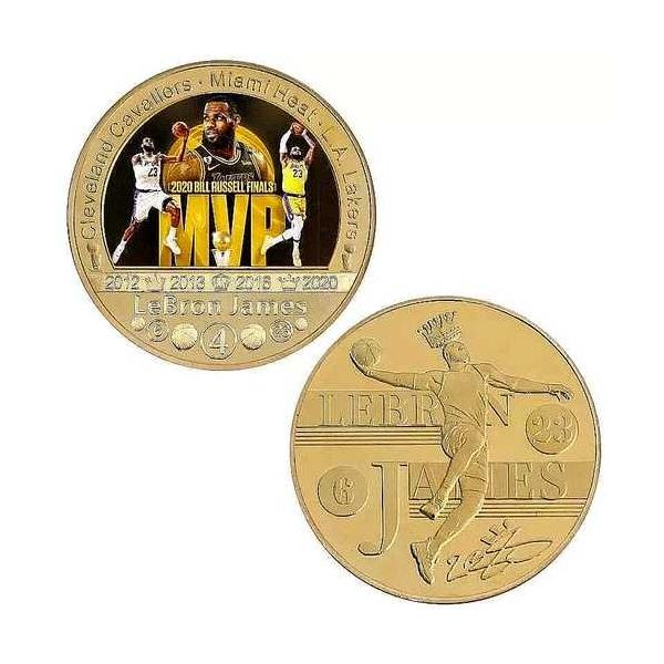 LeBron James MVP ゴールド コイン バスケット ボール LA レイカーズ サイン入り キング オリンピック ドリームチーム-
