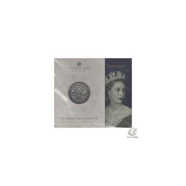 2022年 Her Majesty Queen Elizabeth II BU £5 コイン オリジナル ロイヤル造幣局フォルダー-