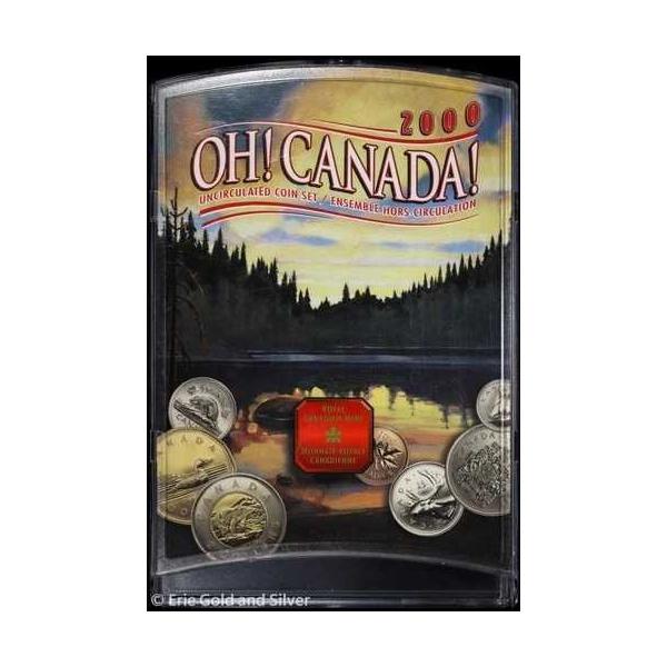 2000年カナダ王立造幣局発行 Oh! Canada! 未流通コインセット（オリジナルケース入り）