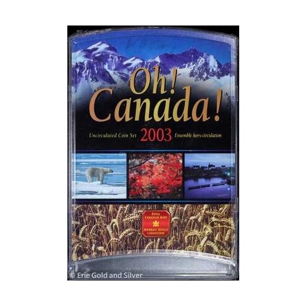 2003年カナダ王立造幣局発行「Oh! Canada!」未流通コインセット（オリジナルパッケージ入り）
