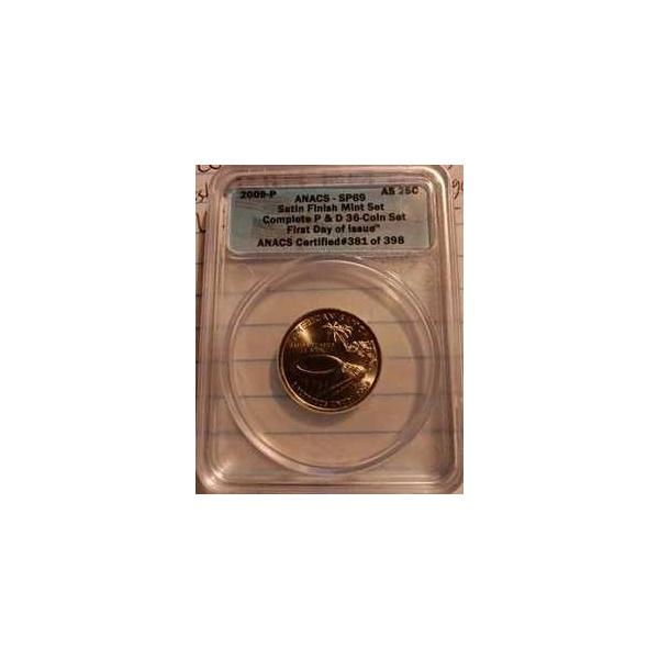 2009D ANACS SP69 アメリカ領サモア、初日発行。