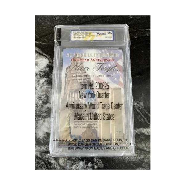 世界貿易センタービル崩壊1周年記念 ニューヨーク州カラー版25セント硬貨 - 新品