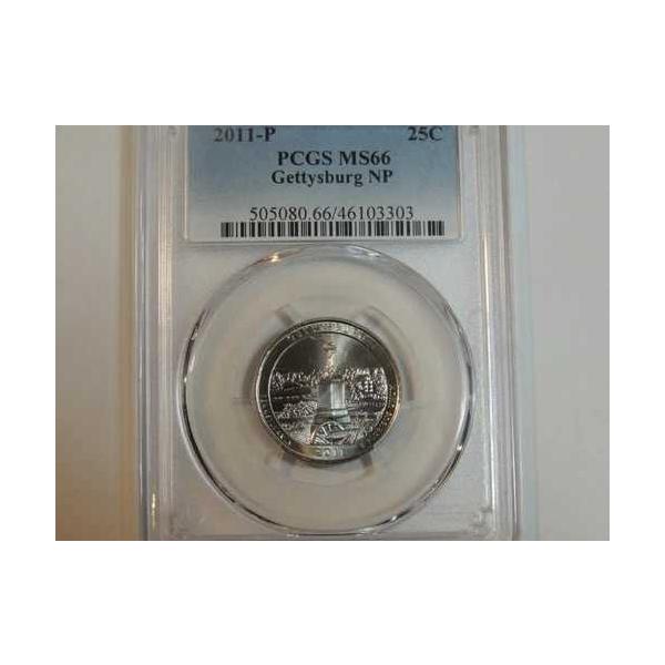 2011年 P PCGS MS66 ゲティスバーグ クォーター