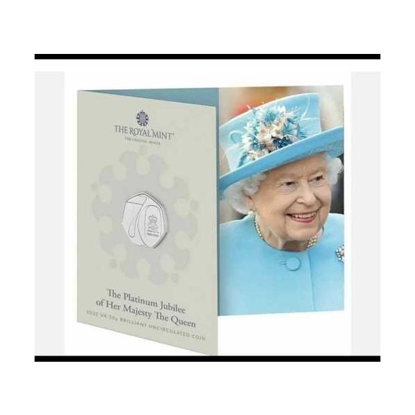 プラチナ ジュビリ-Her Majesty the Queen 2022 UK 50p ロイヤルミントパック BNU-