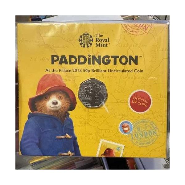 2018年 50p UK Paddington at the Palace 認定 BU シール ロイヤル造幣局 小売 パック-