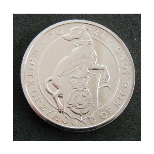 2021年 The Queens Beasts ホワイト グレイハウンド リッチモンド UK £5 5ポンド BU コイン-