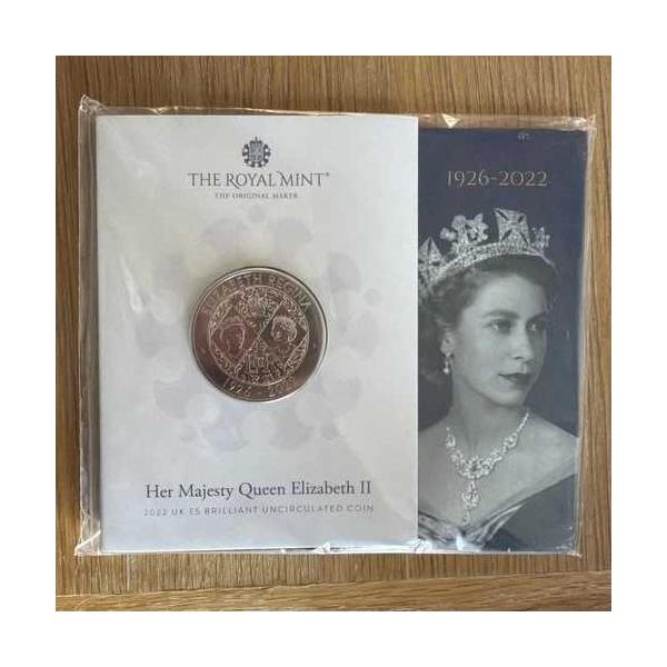 The Royal Mint Her Majesty Queen Elizabeth 2nd £5 コイン 未流通 2022 -