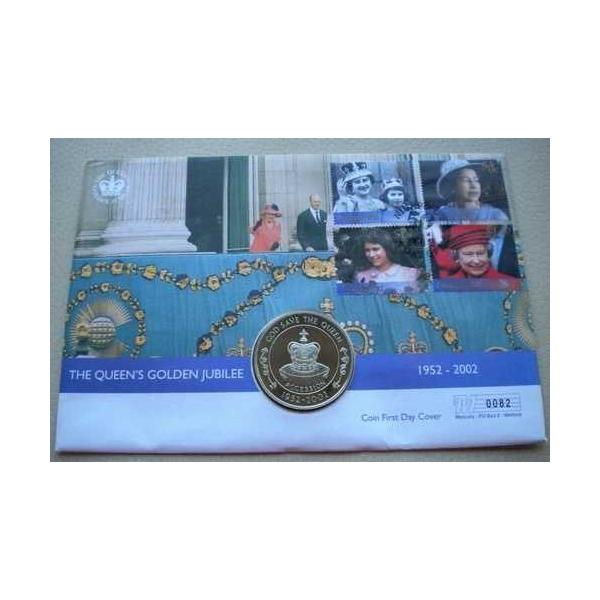 1952-2002 the Queen's Golden Jubilee, St Helena Bunc 50p クラウンコイン PNC-