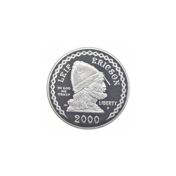 2000年Pミント プルーフ リーフ・エリクソン記念銀貨 1ドル