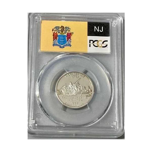 ニュージャージー州銀貨 PR 69 DCAM PCGS 1999 25セント ニュージャージー州旗ラベル 送料無料