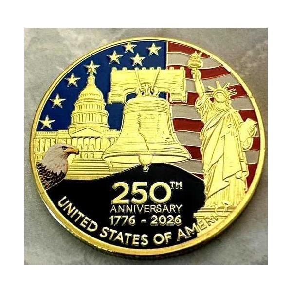 2枚セット！アメリカ合衆国建国250周年記念コイン（1776年〜2026年）