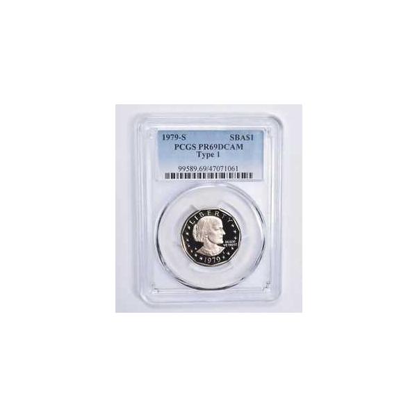 PR69 DCAM 1979-S タイプ1 スーザンB アンソニー ドル PCGS ブルー Lbl-