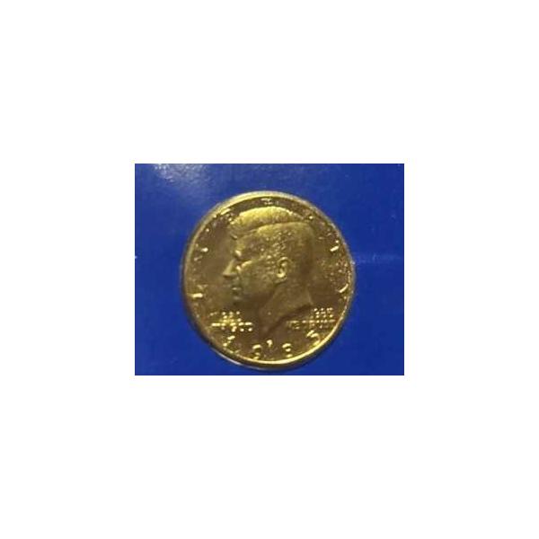 John F. Kennedy 1/2ドル ダブル日付 1960-1985 純粋な 24KT ゴールド-