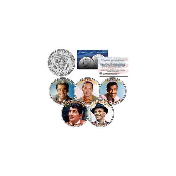 RAT PACK カラライズ JFK 1/2ドル 5コインセット シナトラ ディーン マーティン サミー デイビス Jr-