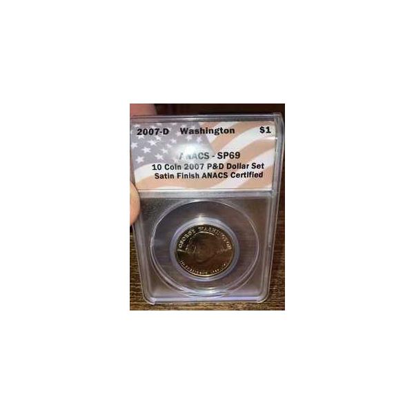 2007 D George Washington 大統領 ドル ANACS SP-69-