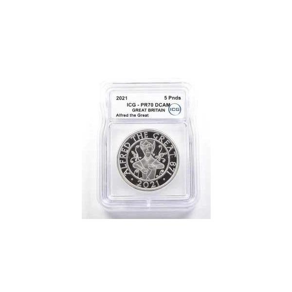 2021年 イギリス 5ポンド アルフレッド大王 PR70 DCAM ICG *5567
